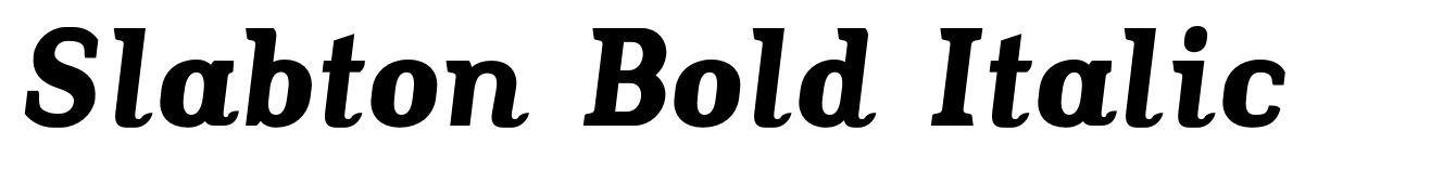 Slabton Bold Italic